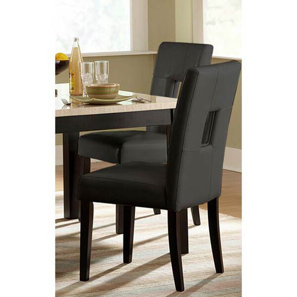 Two 223270 S1bk 2pc Bellacor, Keyhole Back Dining Room Chairs